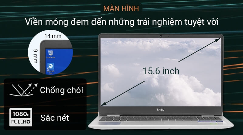Laptop Dell Inspiron 5593 i5-1035G1, RAM 16GB, SSD 256GB, 15.6 inch FHD