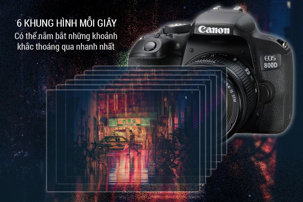 Máy Ảnh Canon 800D + Lens 18-55mm IS STM 3