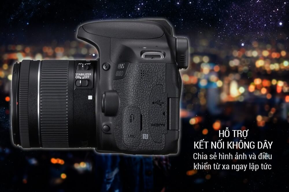 Máy Ảnh Canon 800D + Lens 18-55mm IS STM 5