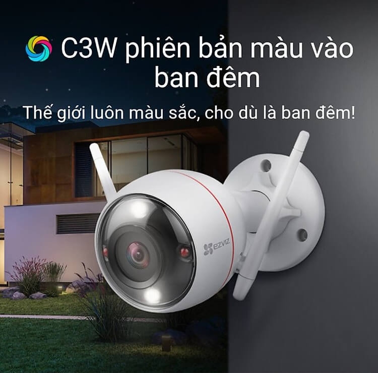 Camera IP Wifi Ngoài Trời EZVIZ C3W Pro Color Night Bản 2MP 1