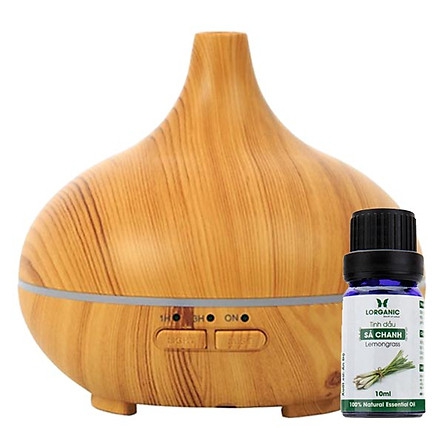 Máy Khuếch Tán Tinh Dầu Giọt Nước Lớn Gỗ Vàng Lorganic Fx2022