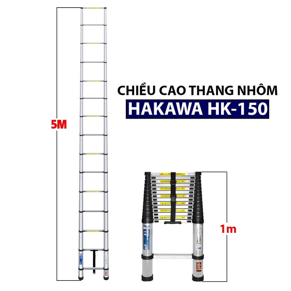 Thang Nhôm Rút Đơn Nhật Bản HAKAWA HK-150 (5M) 1