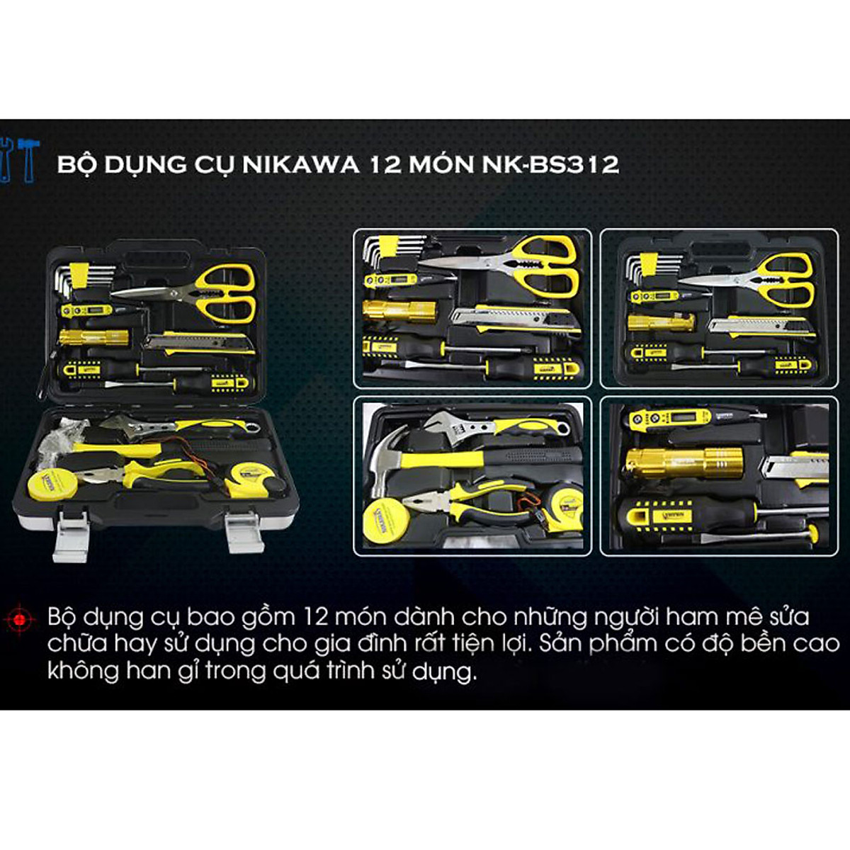 Bộ Dụng Cụ 12 Món Nikawa Tools NK-BS312