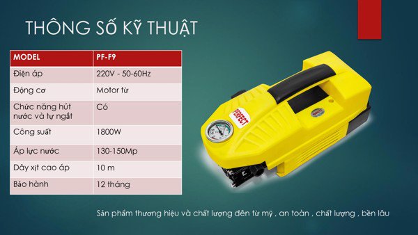 Máy Xịt Rửa Xe Cao Cấp Tự Động Perfect PF-F9