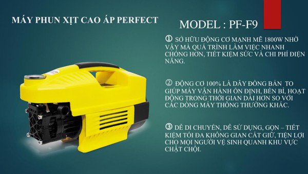 Máy Xịt Rửa Xe Cao Cấp Tự Động Perfect PF-F9