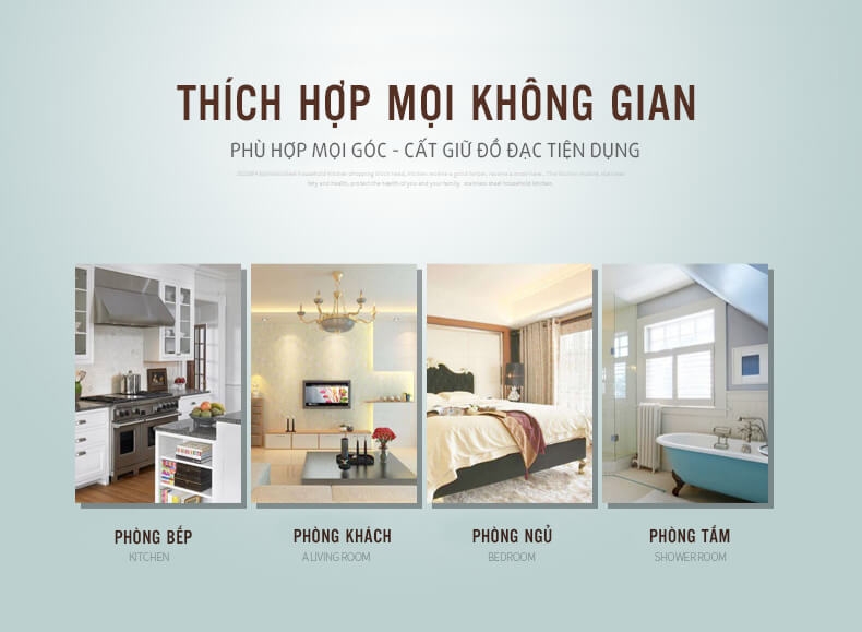 Kệ Đa Năng 3 Tầng Di Động Bánh Xe 360 Tiện Dụng Phong Cách Hiện Đại 3