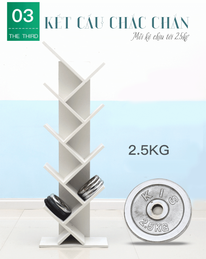 Kệ Sách Hình Cây Để Sàn 9 Tầng IGA 2