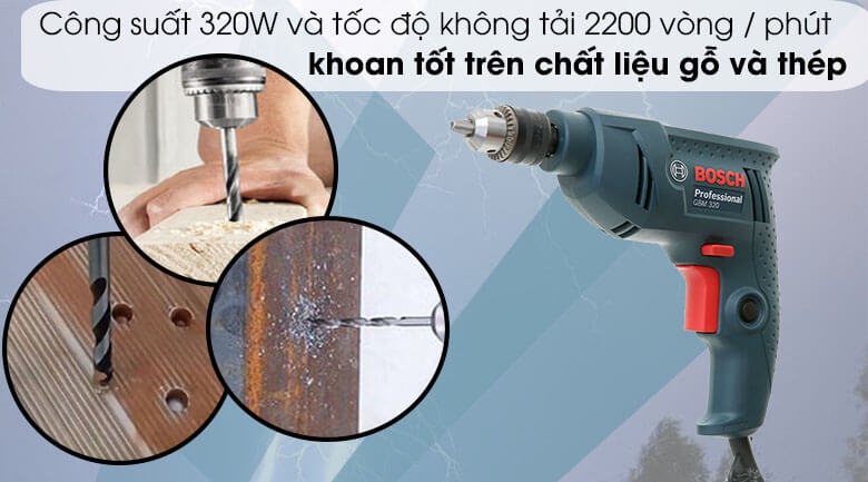 Máy Khoan Sắt Bosch GBM 320 (320W)