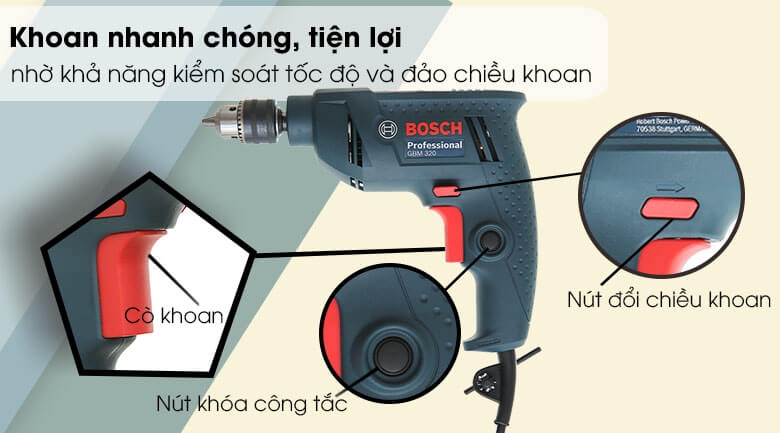 Máy Khoan Sắt Bosch GBM 320 (320W)