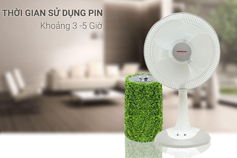 Quạt Lửng Sạc Tích Điện Sunhouse SH762 4