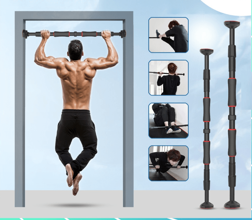 Xà Đơn Treo Tường 2020 Chốt Chống Xoay 360 - Mẫu đầu lục giác (84-130cm) 1