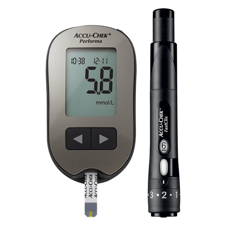 Bộ Máy Đo Đường Huyết Accu-chek Peforma mmol/L