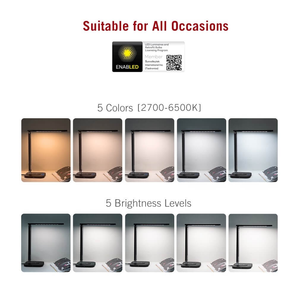 Đèn LED Để Bàn Kiêm Sạc Không Dây Taotronics TT-DL038 1