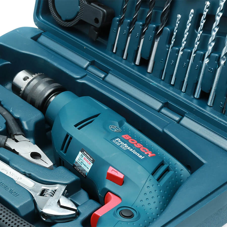 Máy Khoan Động Lực Gsb 550 MP Set 19 Chi Tiết
