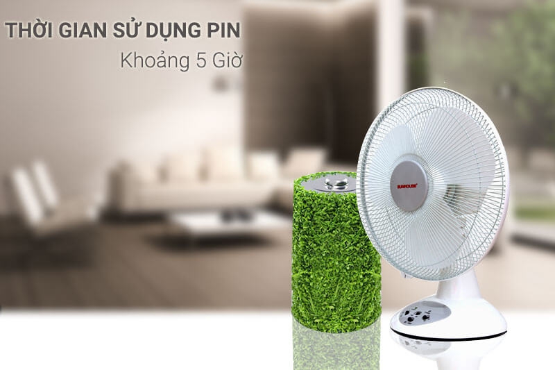 Quạt Bàn Sạc Tích Điện Sunhouse SH722 2