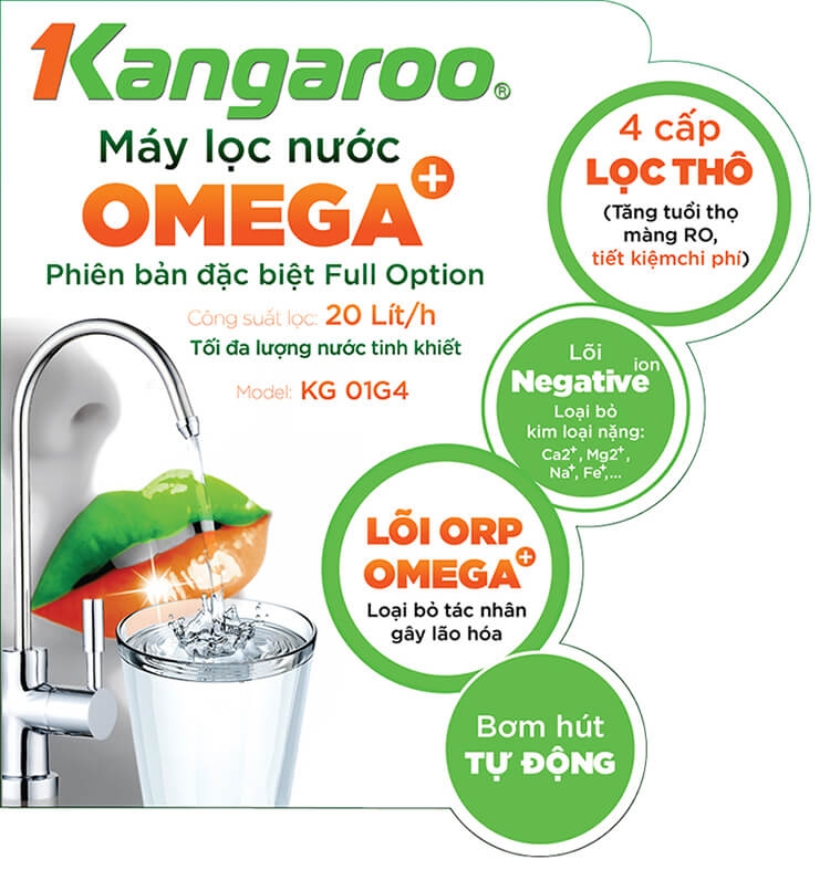 Máy Lọc Nước RO Vỏ Tủ VTU Kangaroo KG01G4VTU 8 Lõi 2