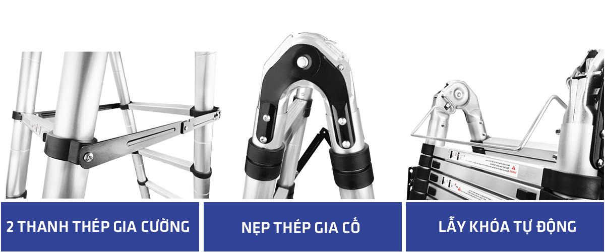 Thang Nhôm Rút Đôi Chữ A HAKAWA HK-256 (5,6m) 3