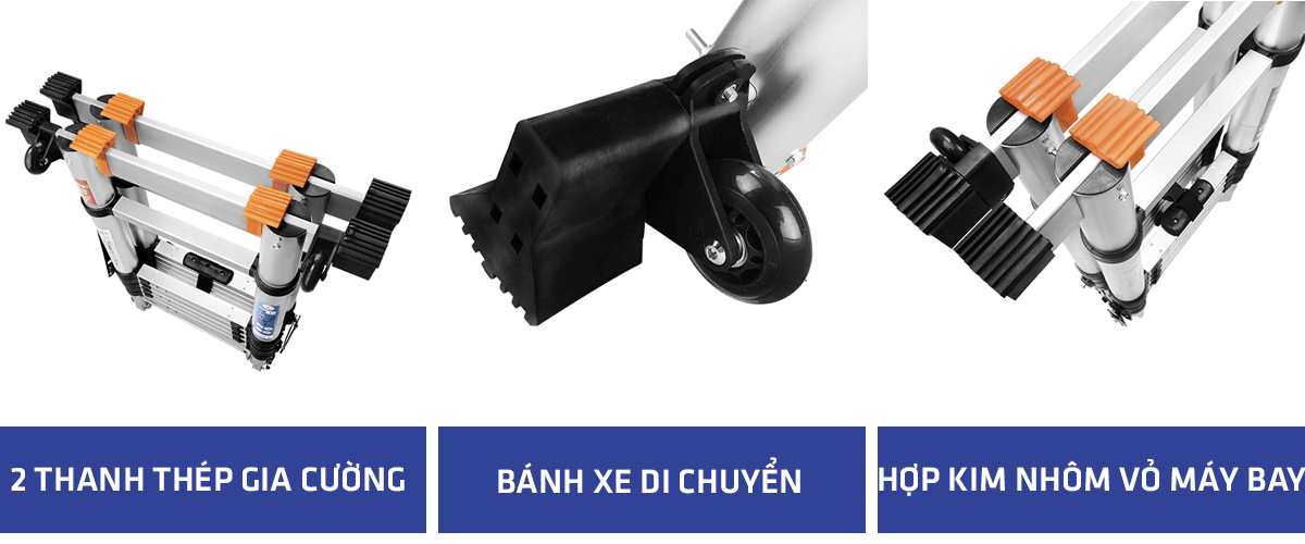 Thang Nhôm Rút Đôi Chữ A HAKAWA HK-256 (5,6m) 4