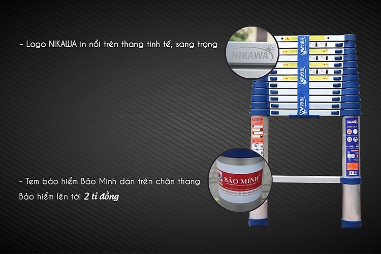 Thang nhôm rút đơn Nikawa NK-32 3