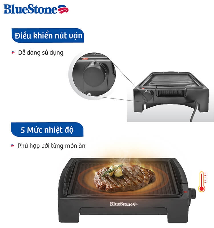 Vỉ Nướng Điện Ceramic Bluestone EGB-7418 (1500W) 3