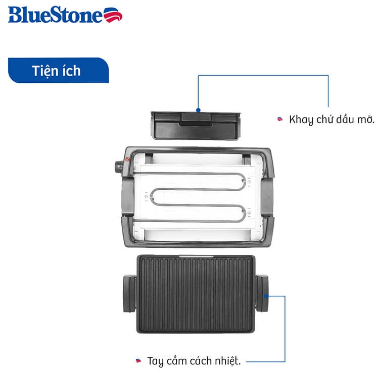 Vỉ Nướng Điện Ceramic Bluestone EGB-7418 (1500W) 5