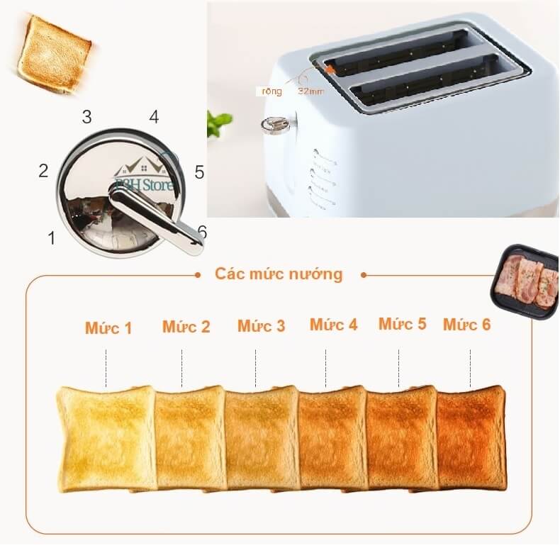 Máy Nướng Bánh Mì Lock&Lock EJB221BLU (730 - 870 W) 4