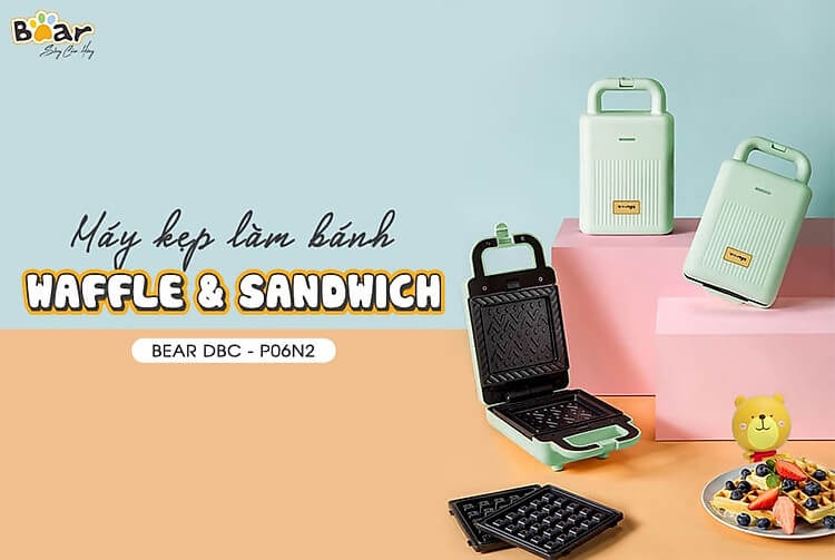 Máy Nướng Bánh Sandwich 2 In 1 BEAR DBC-P06N2 2L 1