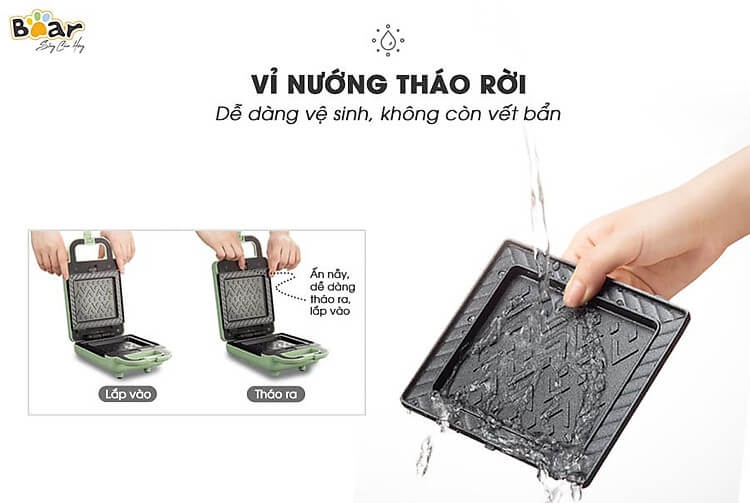 Máy Nướng Bánh Sandwich 2 In 1 BEAR DBC-P06N2 2L 6