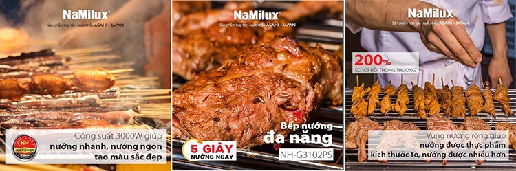 Bếp Nướng Gas Hồng Ngoại Đa Năng NaMilux NH-G3102PS (3000W)