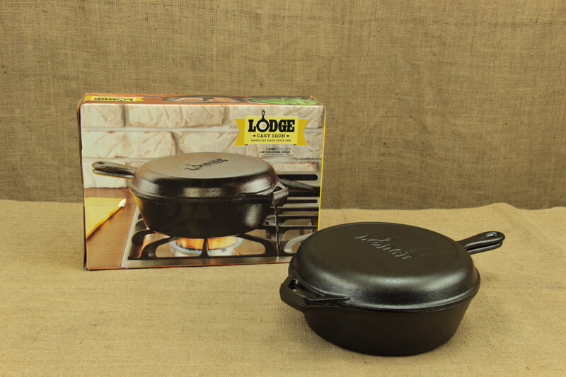Combo Bộ Nồi Và Chảo Gang Lodge Đường Kính 26 cm