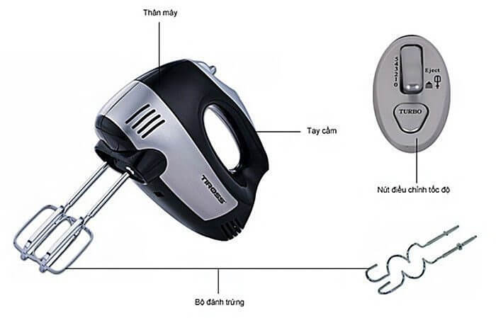 Máy Đánh Trứng Cầm Tay Tiross TS5400
