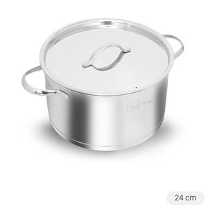 Nồi Inox 304 3 Đáy Nắp Inox 24 cm Fivestar N24-304OV