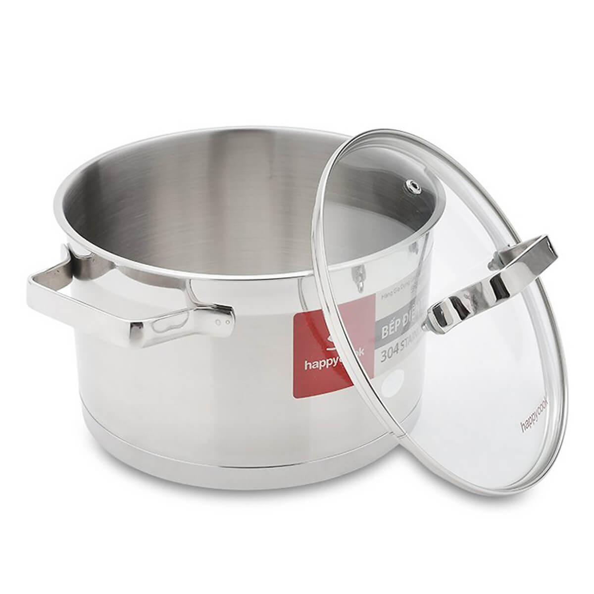 Nồi Inox Cao Cấp 3 Đáy Nắp Kiếng Happy Cook Richard Plus N16-RSP (16cm)