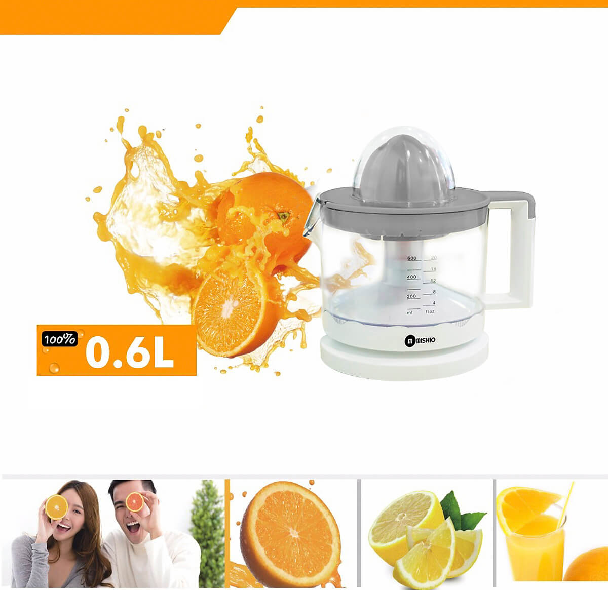 Máy Vắt Cam Mishio MK174 0.6L 1