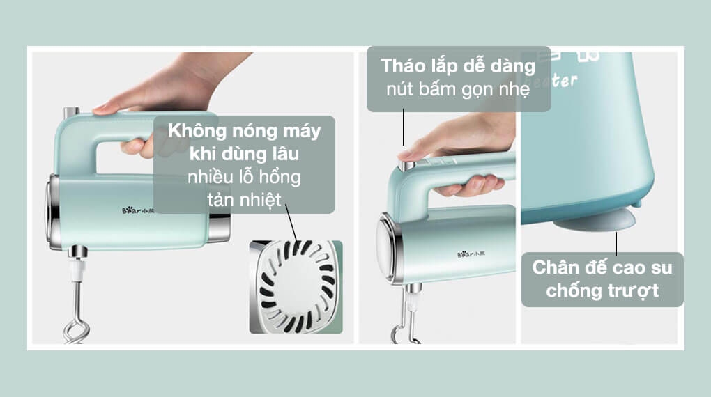 Máy Đánh Trứng Trộn Bột Tự Động Bear DDQ-B03V1 8
