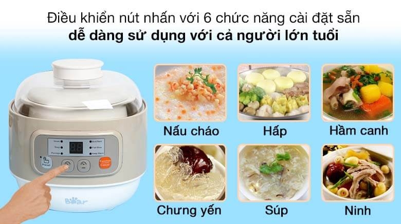 Nồi Hầm Điện Mini Bear DDZ-A08D1 6