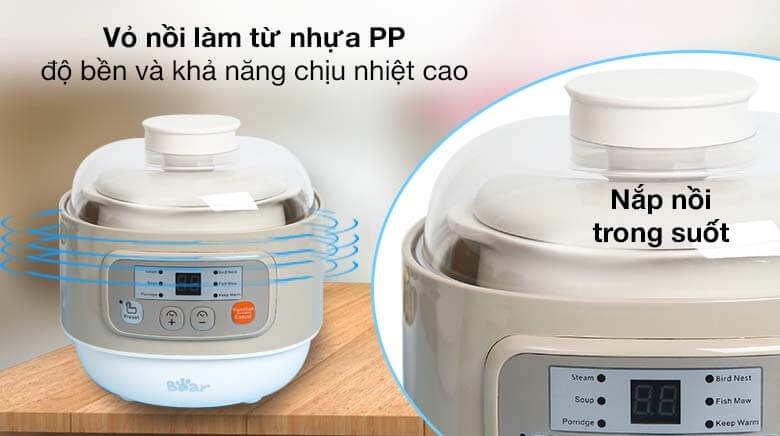 Nồi Hầm Điện Mini Bear DDZ-A08D1 8
