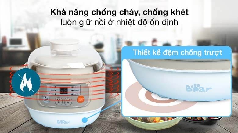 Nồi Hầm Điện Mini Bear DDZ-A08D1 9