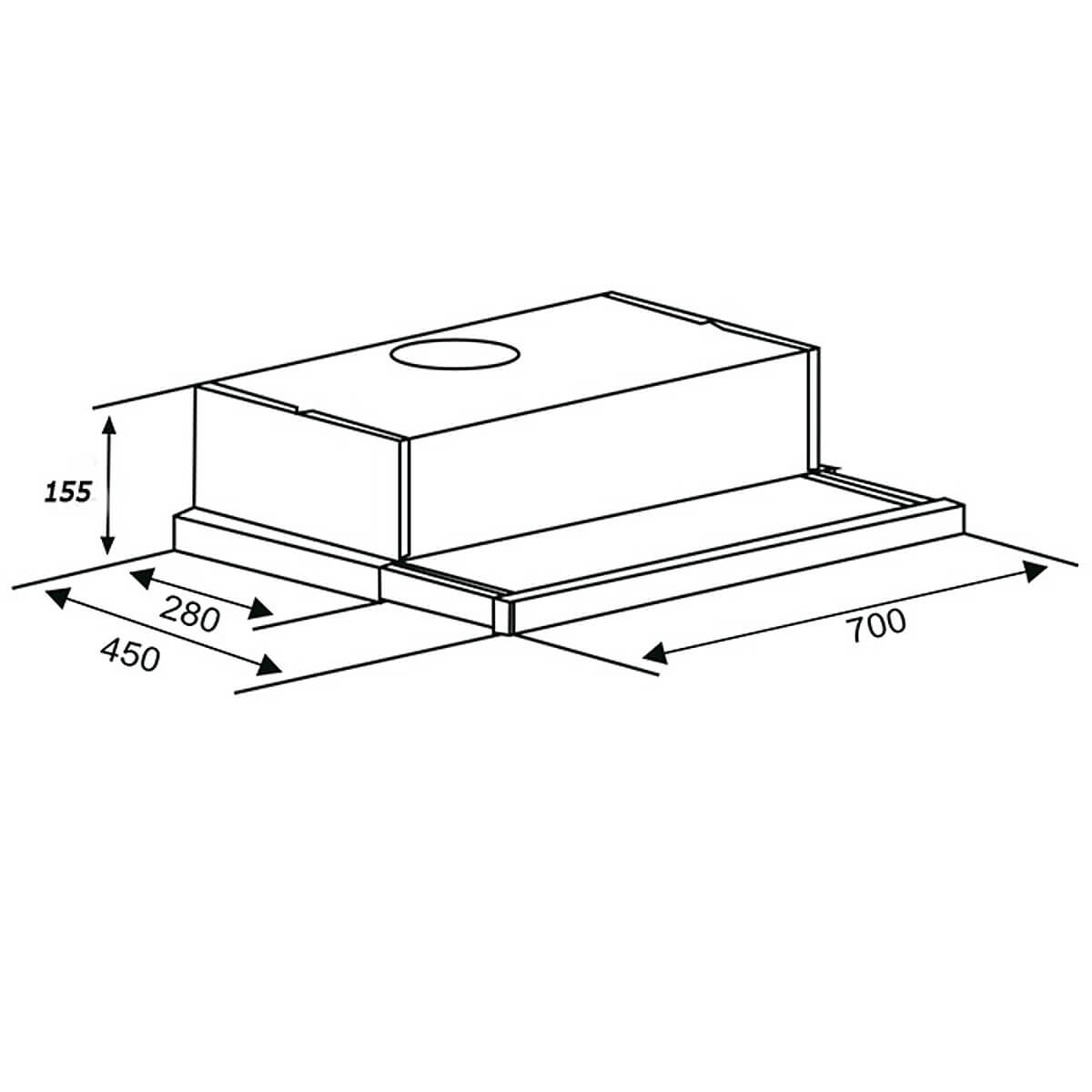 Máy Hút Mùi Âm Tủ Cảm Ứng KAFF KF-TL700