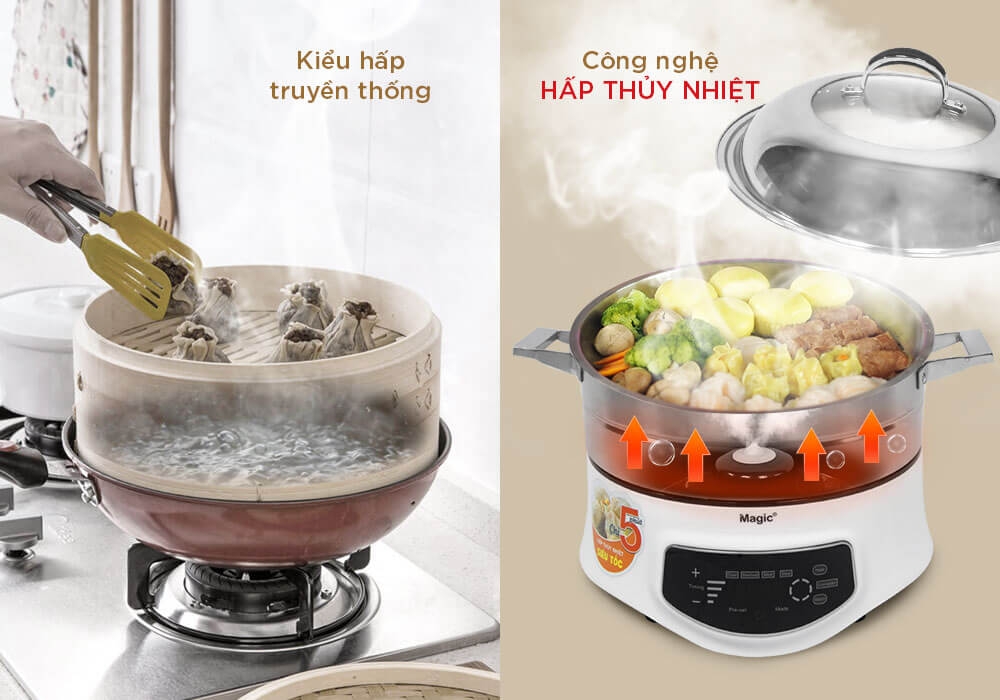 Nồi Hấp Thủy Nhiệt Magic Korea A-67 (6L)