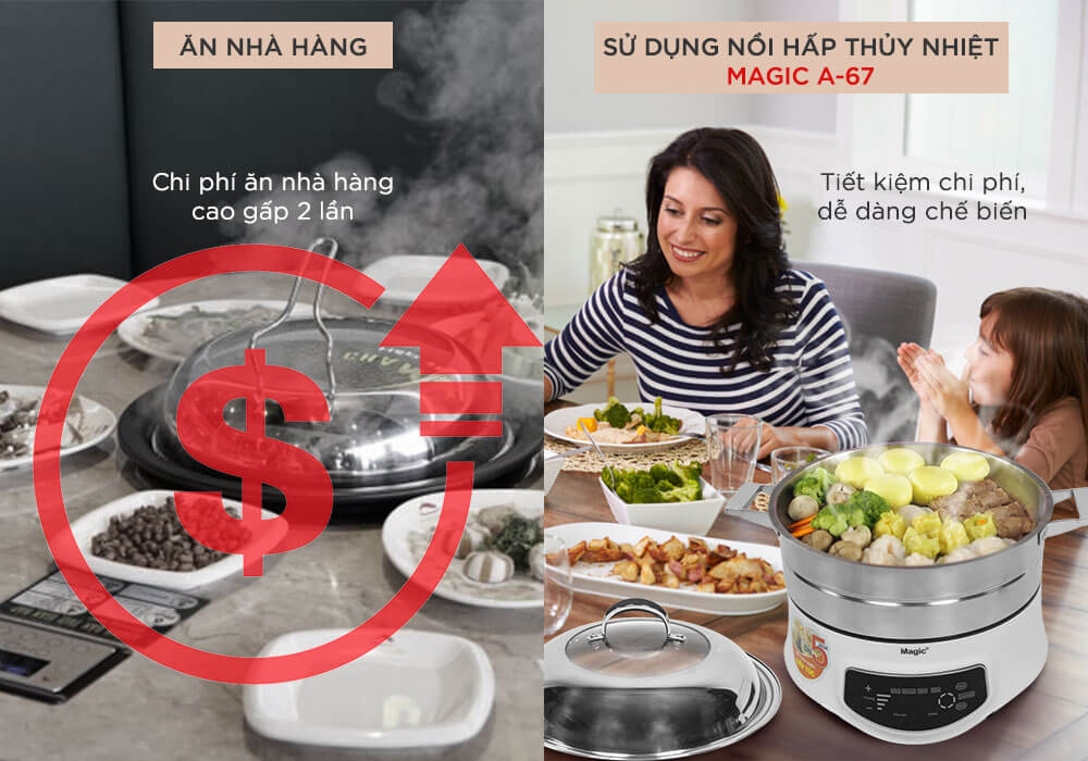 Nồi Hấp Thủy Nhiệt Magic Korea A-67 (6L)