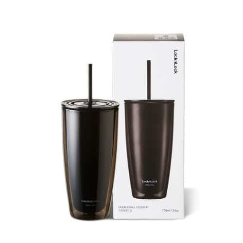 Ly Nhựa 2 Lớp LocknLock Kèm Ống Hút HAP507 750ml