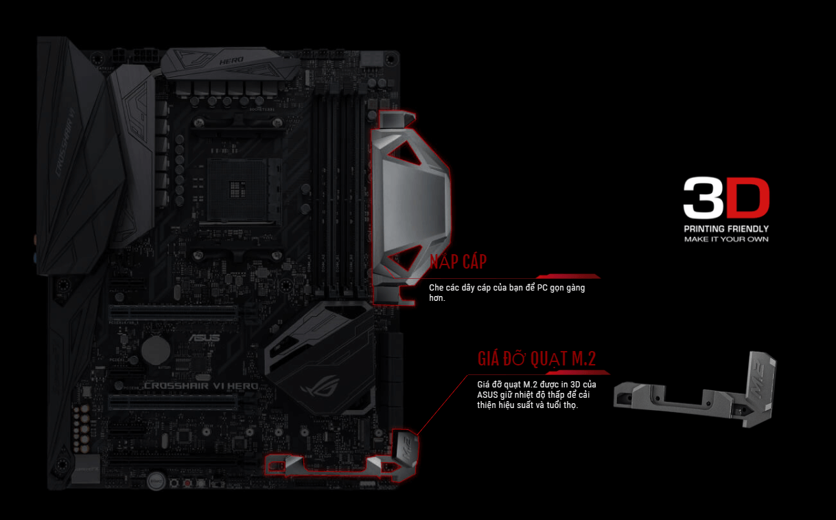 Mainboard Asus X370 Rog Crosshair Vi Hero 8