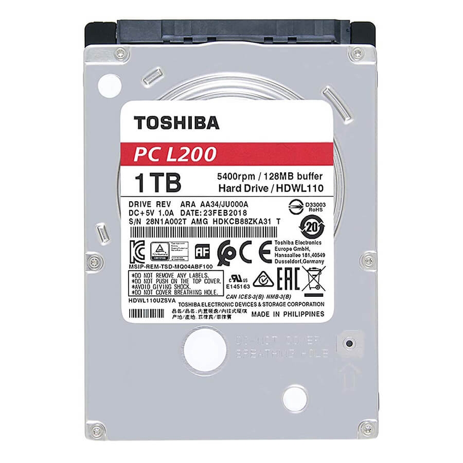 Ổ Cứng Laptop HDD Toshiba 2.5 Inch L200 1TB 5400rpm HDWL110