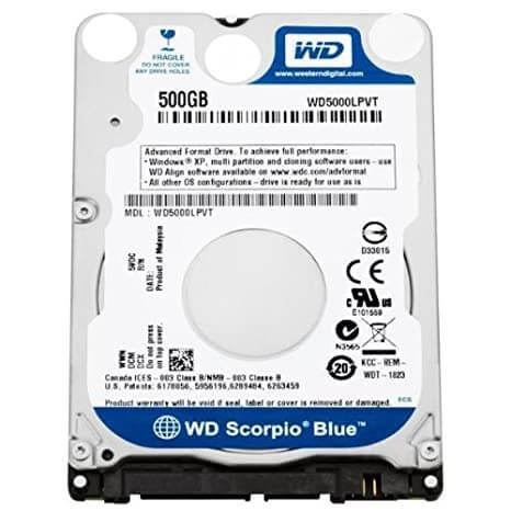 Ổ Cứng Laptop HDD WD Scorpio Blue 2.5 Inch 500GB 5400rpm WD5000LPVT