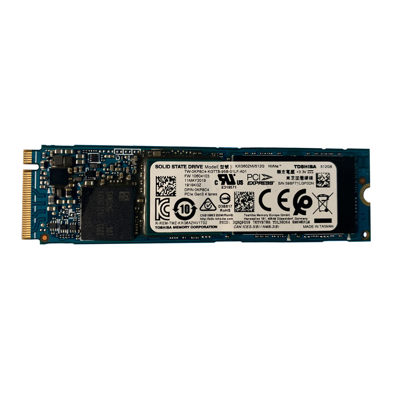 SSD Toshiba XG6 512GB NVMe M.2 2280 PCIe Gen3 x4 | KXG60ZNV512G – Hàng Tháo Máy