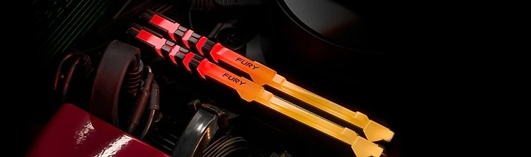Ram Desktop Kingston Fury Beast RGB (KF432C16BBAK2/16) 16GB (2x8GB) DDR4 3200Mhz
