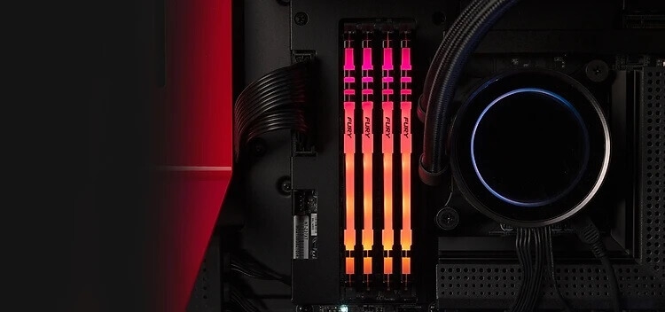Ram Desktop Kingston Fury Beast RGB (KF432C16BBAK2/16) 16GB (2x8GB) DDR4 3200Mhz