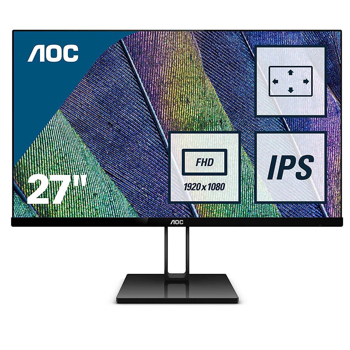 Màn Hình Máy Tính AOC 27V2Q 27 Inch FHD (1920x1082) 5ms 75Hz IPS AMD FreeSync