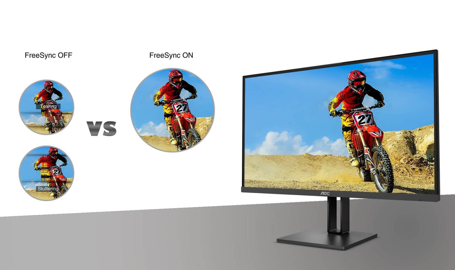 Màn Hình Máy Tính AOC 27V2Q 27'' FHD (1920x1082) 5ms 75Hz IPS AMD FreeSync 4